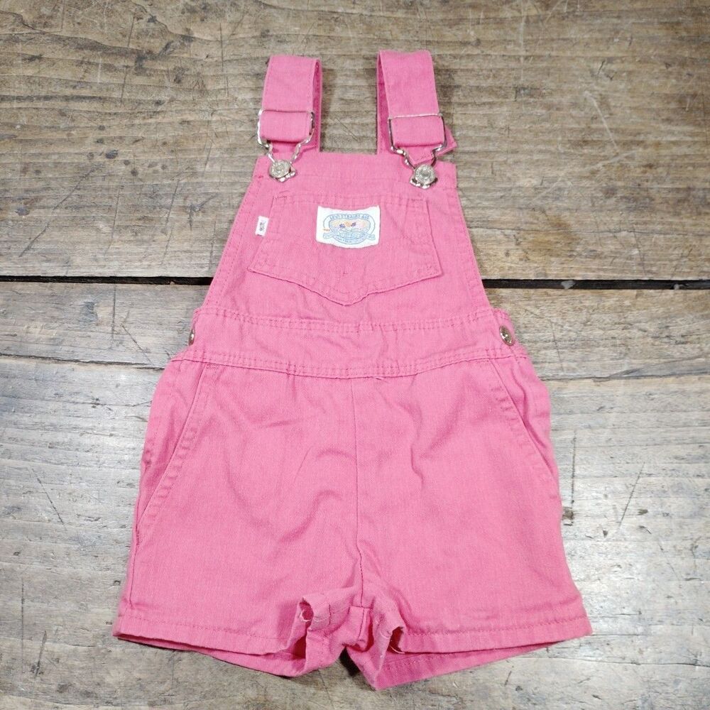 Vintage Levis Strauss Overalls Youth Sz 4 Pink 1982 Shorts USA Girl Shortalls